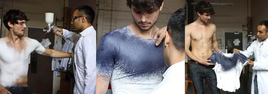 لباس, سایز, بدن, اختراع, لباس, اسپری, ای